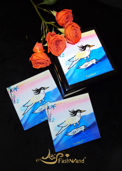 FashWand Rubellite The Elegant Tern Gift Box + 2 Coasters