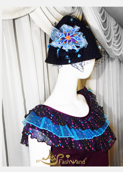 FashWand Sea Urchin Lace Appliqué Hat in Hemp & Cotton