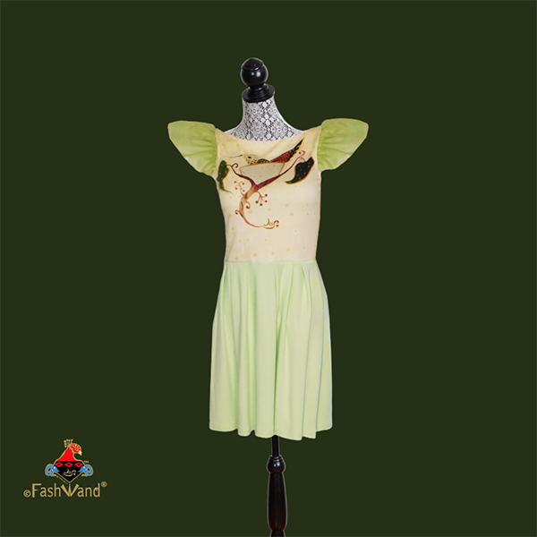 Wildlife Jewels Peridot the Hummingbird Cotton Dress
