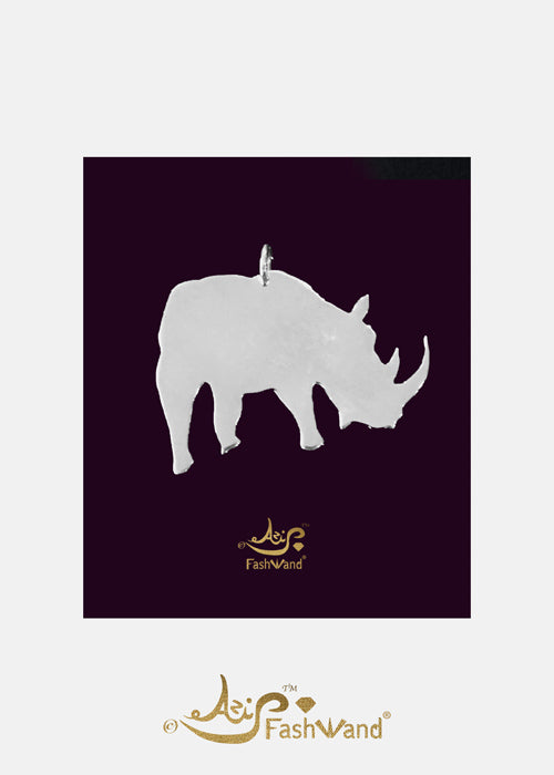 Wildlife Jewels™ Solid Silver Pendant Alexandrite the Rhino